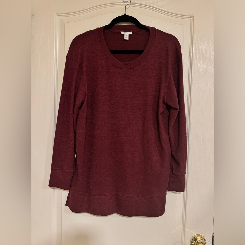 Daily Ritual maroon top​​​​​​​